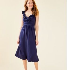 Lilly Pulitzer Leena Midi Dress - navy